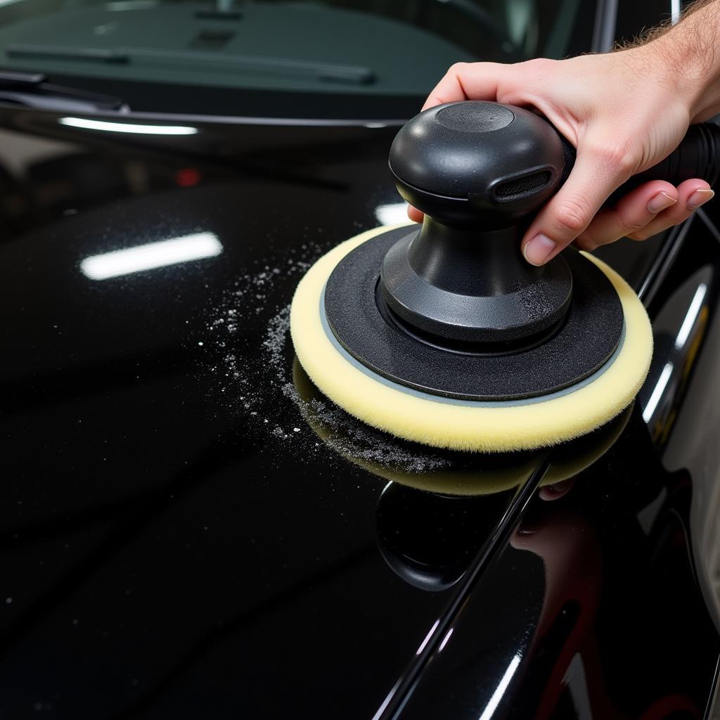 Polishing Black Car Paint