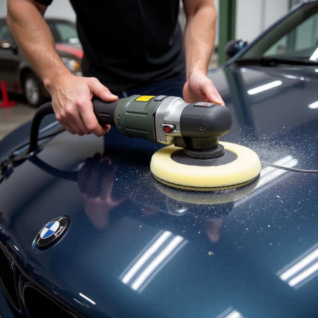 Car Polishing with Dual Action Polisher