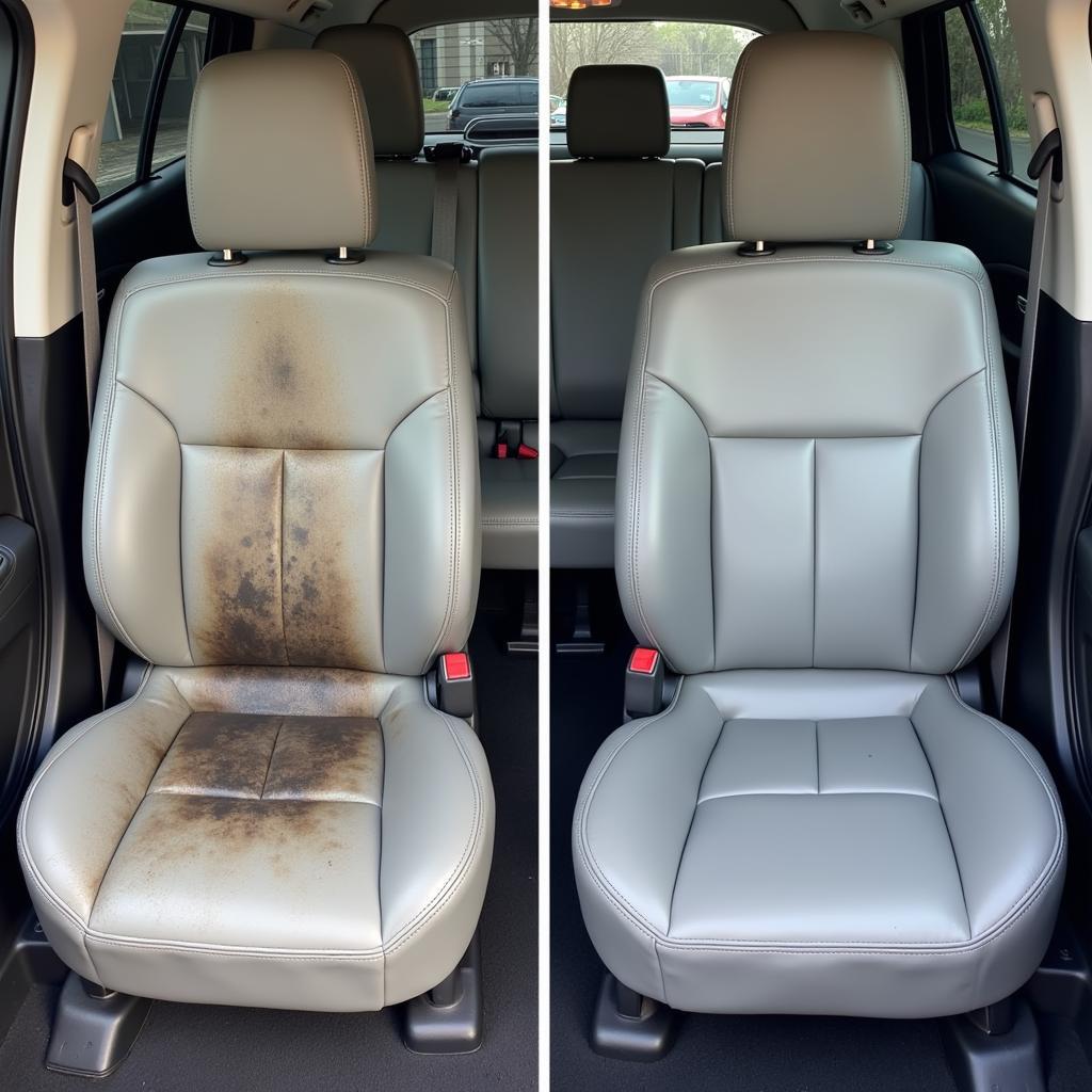 Car Seats Before & After Detailing