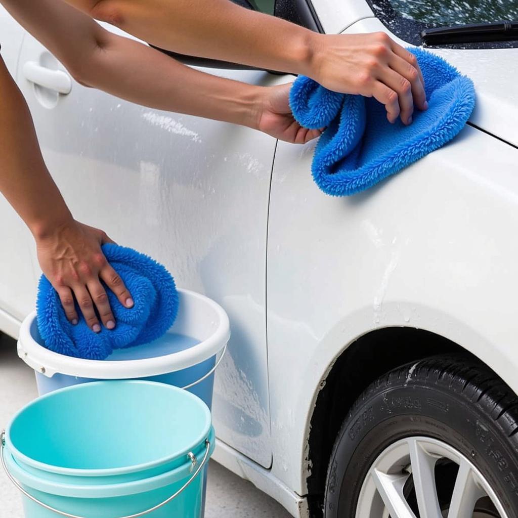 Two-Bucket Car Washing Technique