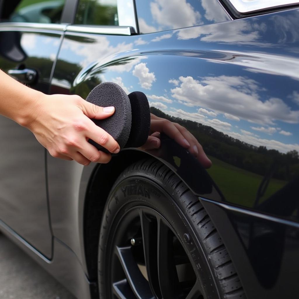 Applying Car Wax