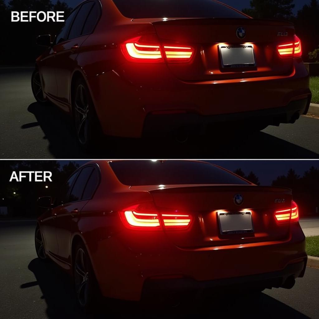 Car with Installed Spyder LED Third Brake Light