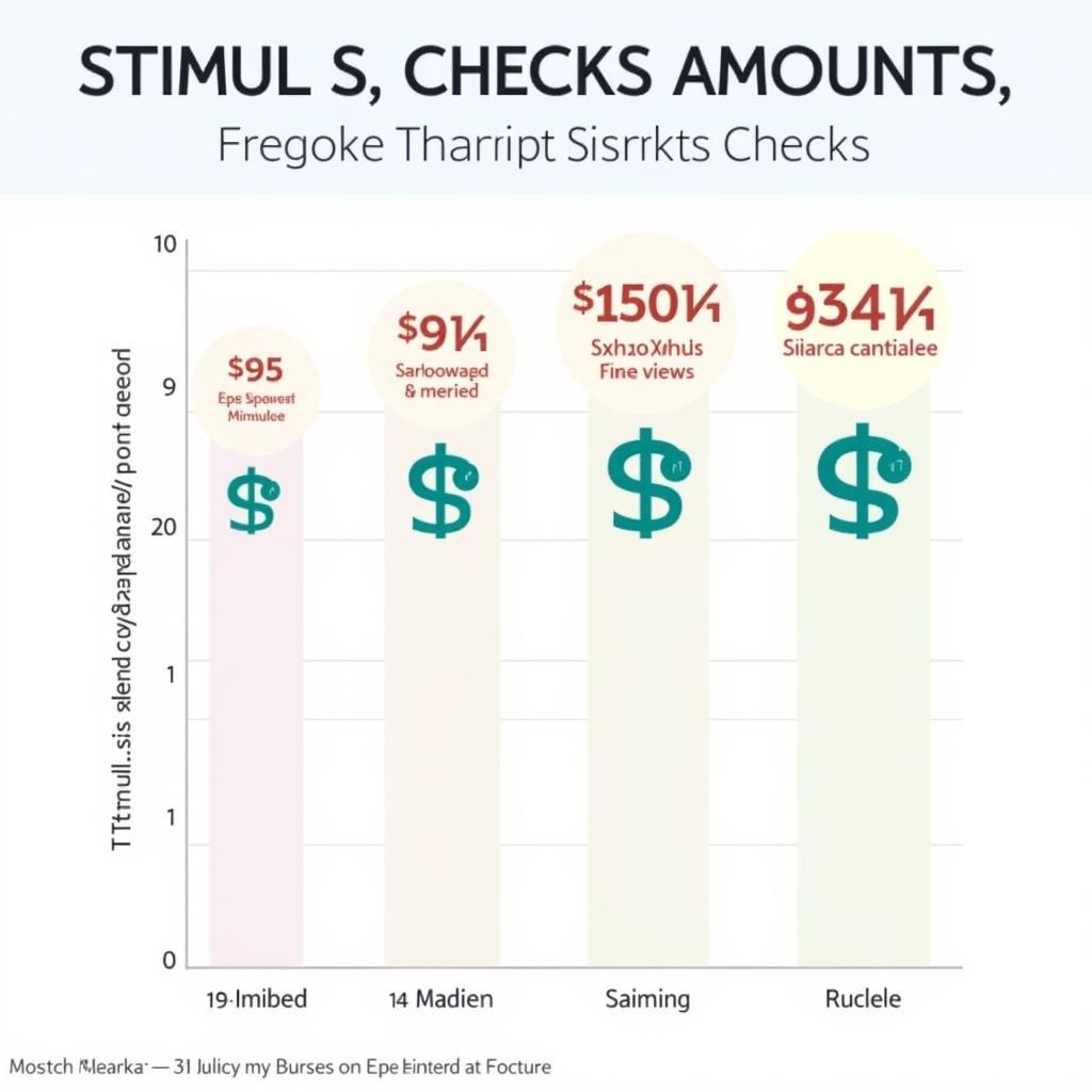 Chart displaying stimulus check amounts based on income