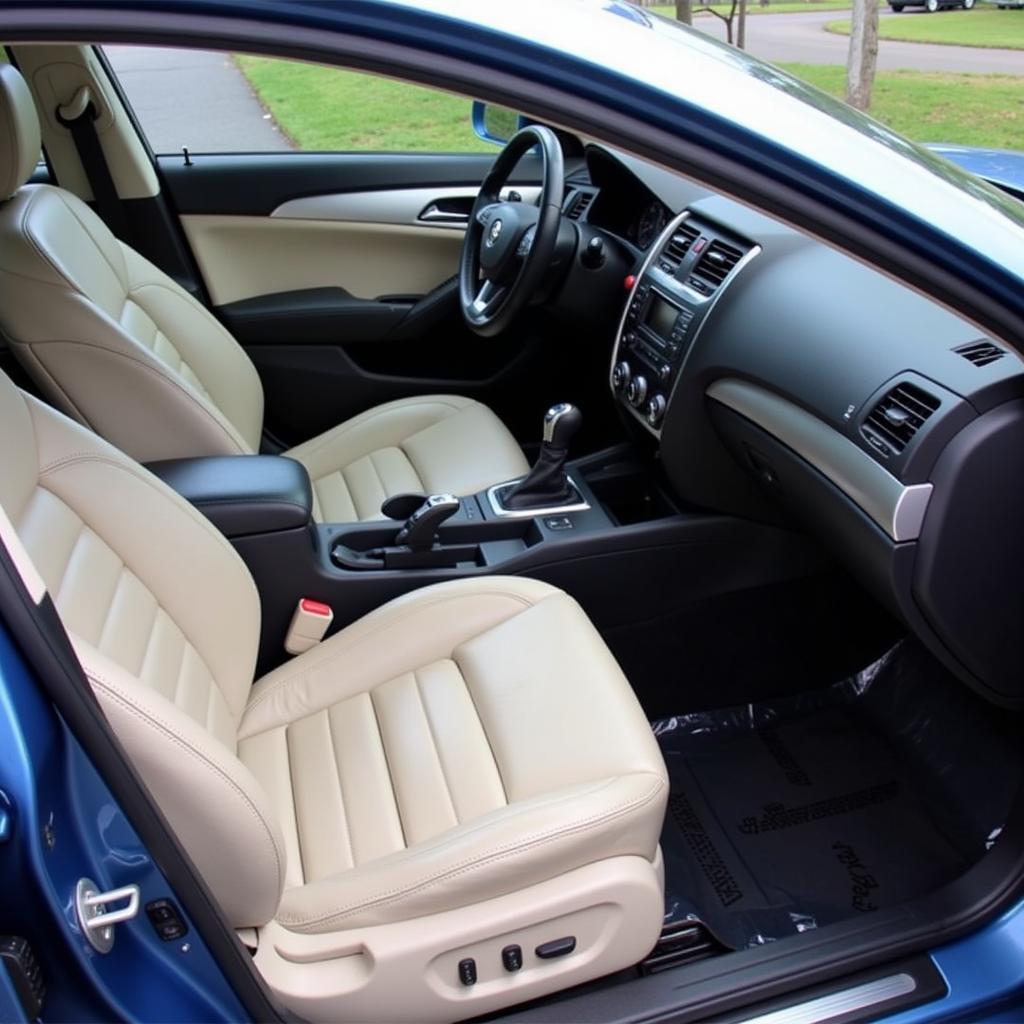 Clean car interior after detailing service