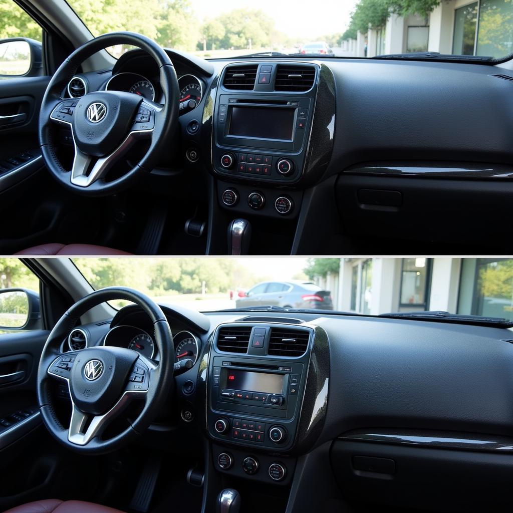 Clean Car Interior Dashboard After Detailing