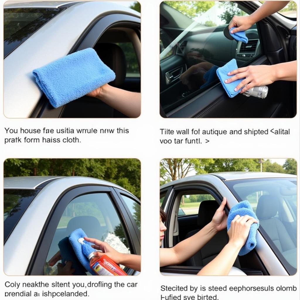 Cleaning car interior glass