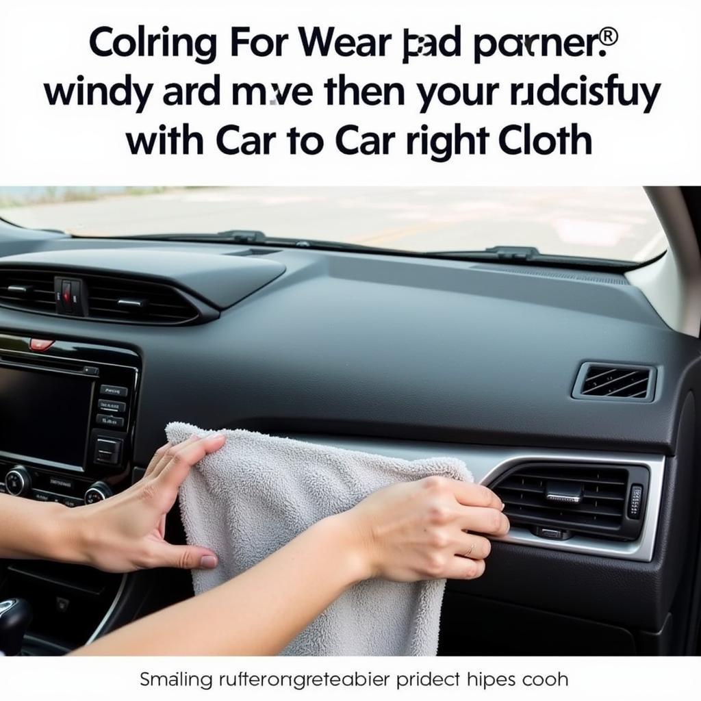 Cleaning car interior with microfiber cloth