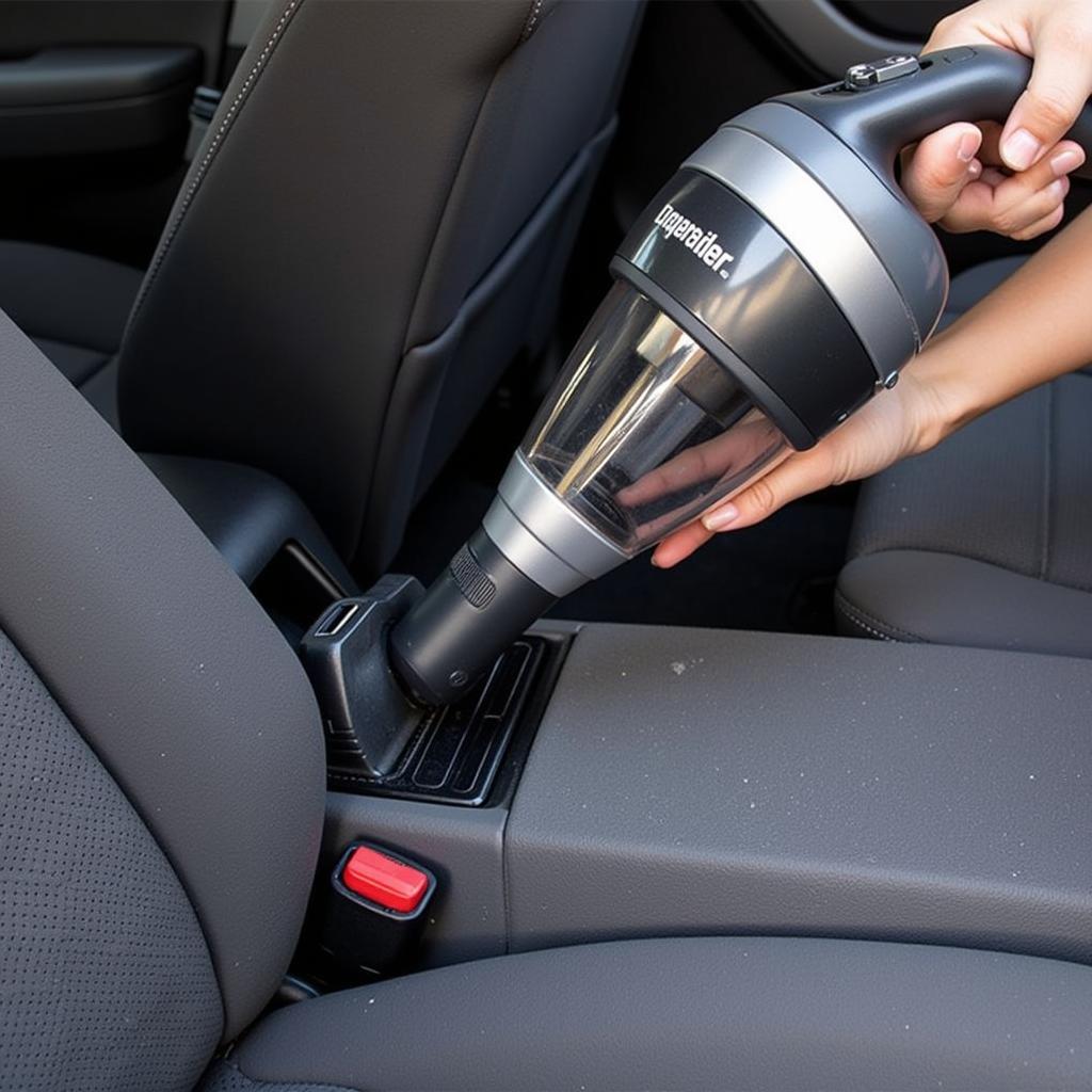 Cleaning Car Interior with Vacuum