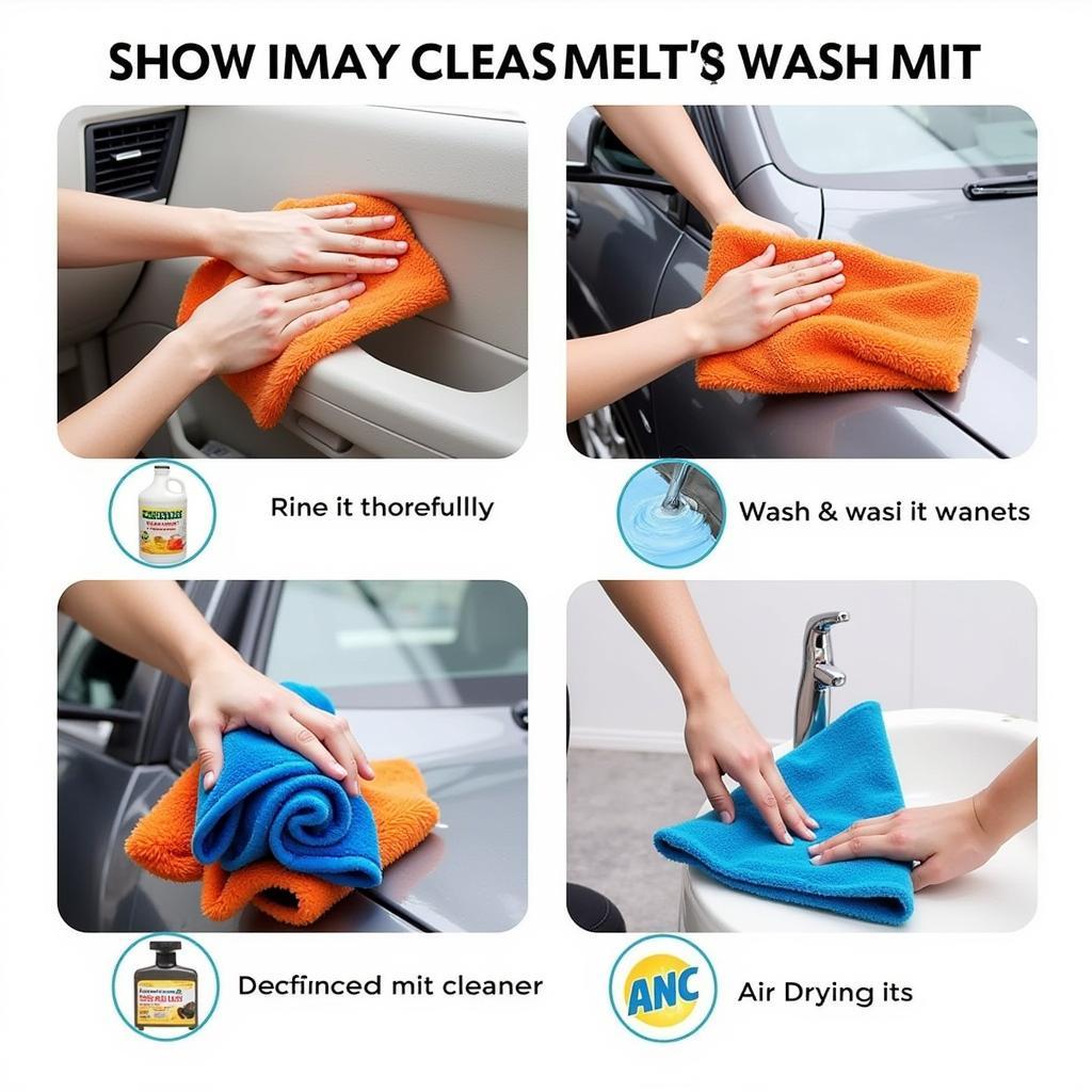 Cleaning a Car Wash Mitt