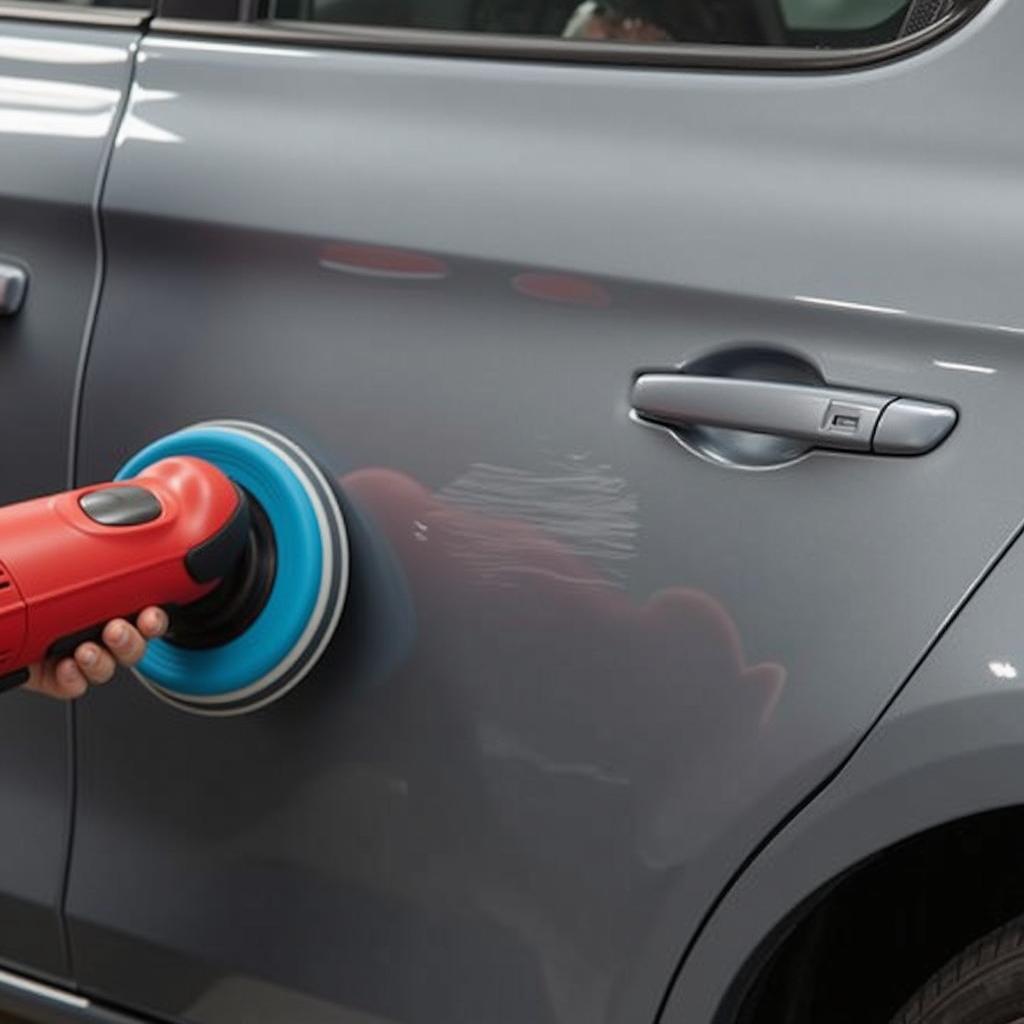 Clear Coat Scratch Removal Process During Car Detailing