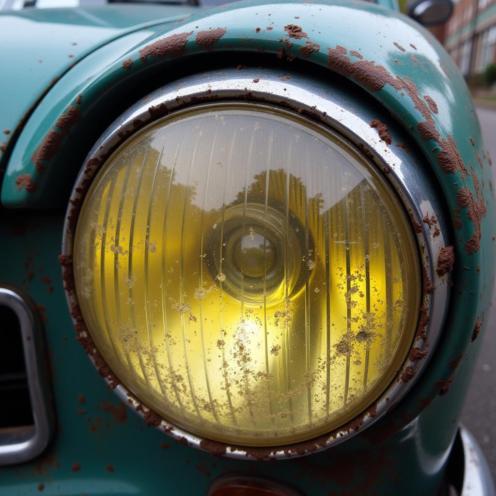 Cloudy Headlights Before Restoration