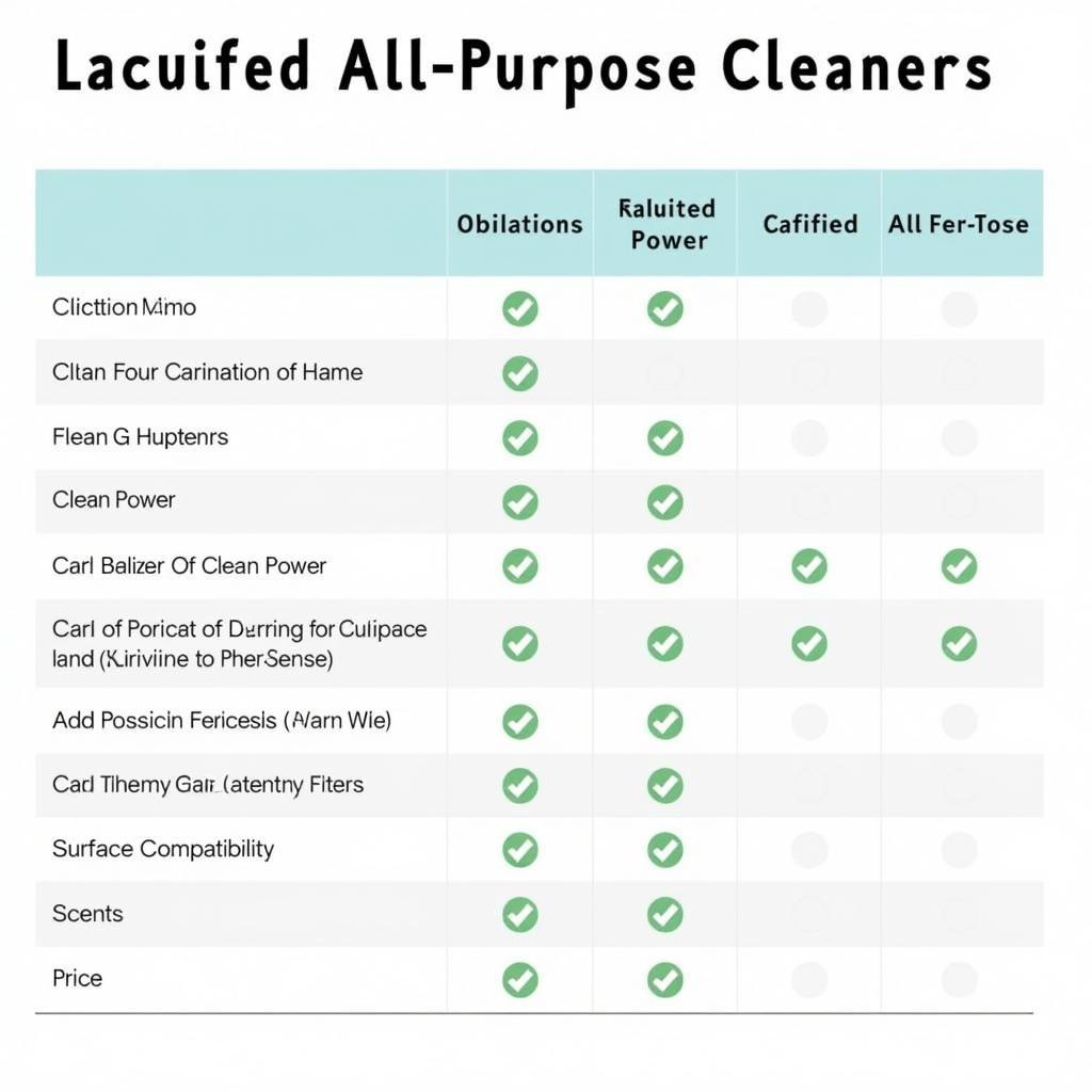 Comparison of Different All-Purpose Cleaners