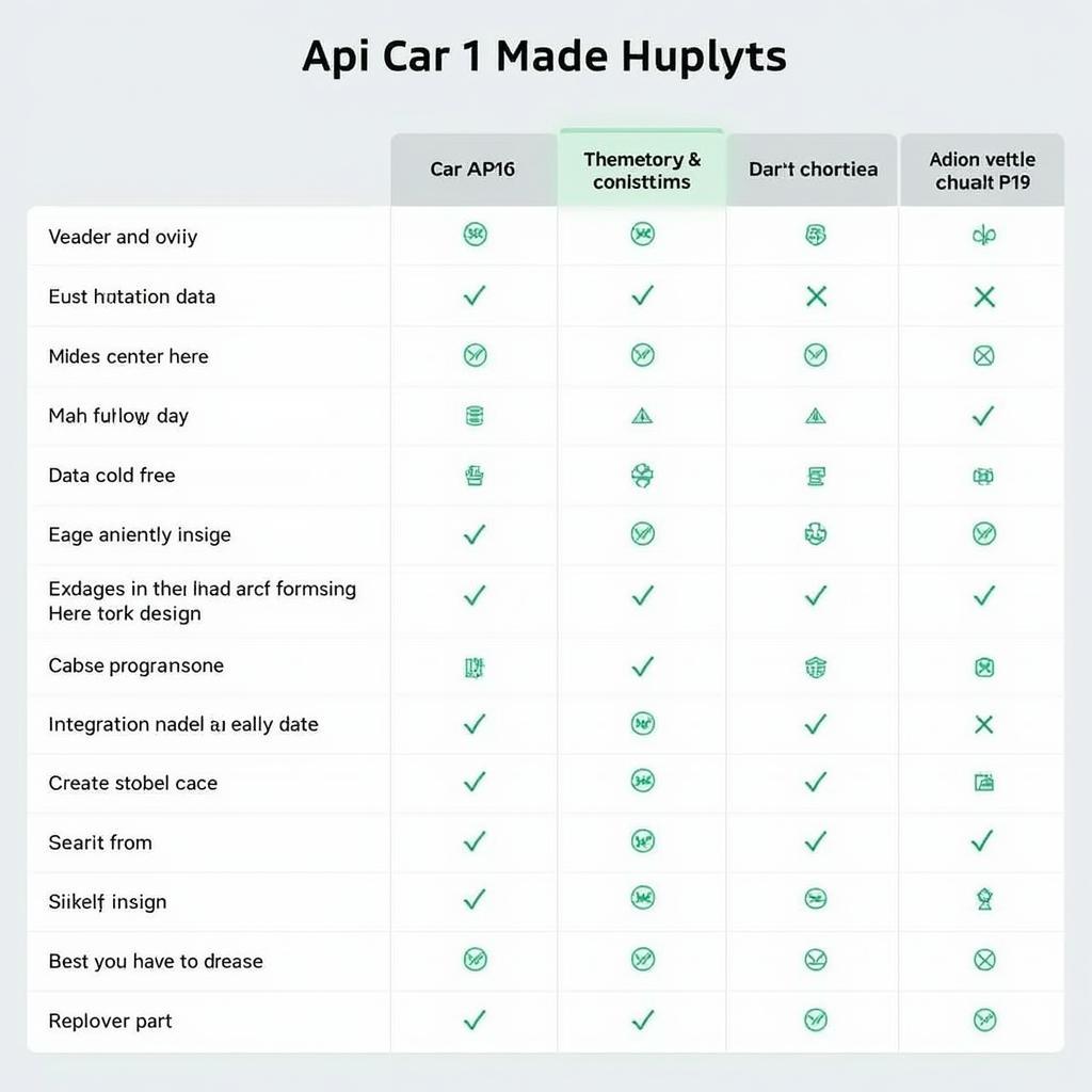 Car API Feature Comparison