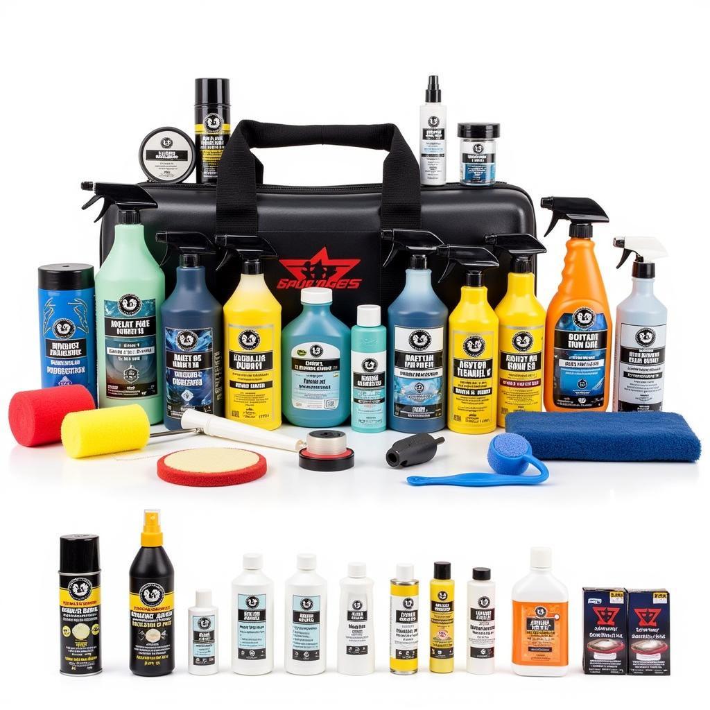 Complete car detailing supply kit