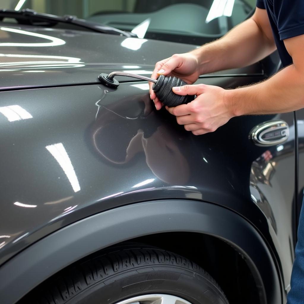 Applying Sealant to Car Paint