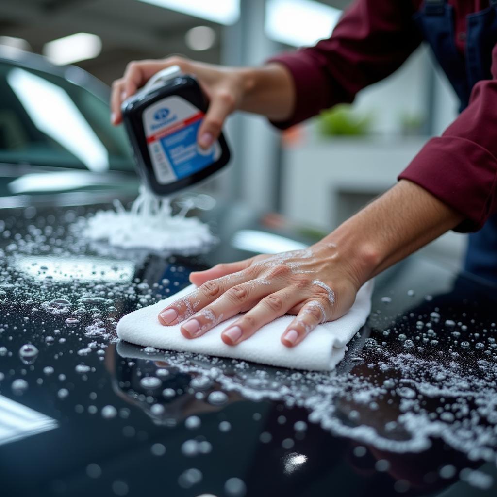 Exterior car wash at a CT detailing center