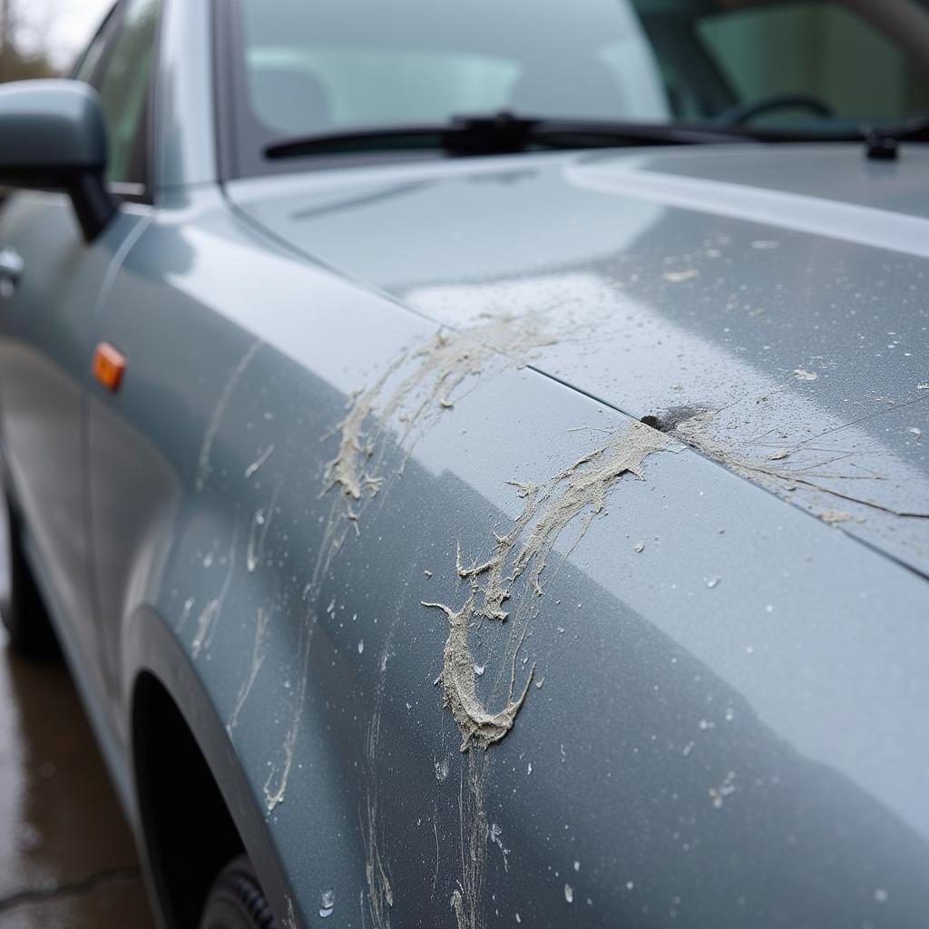 Car paint damaged by glass cleaner