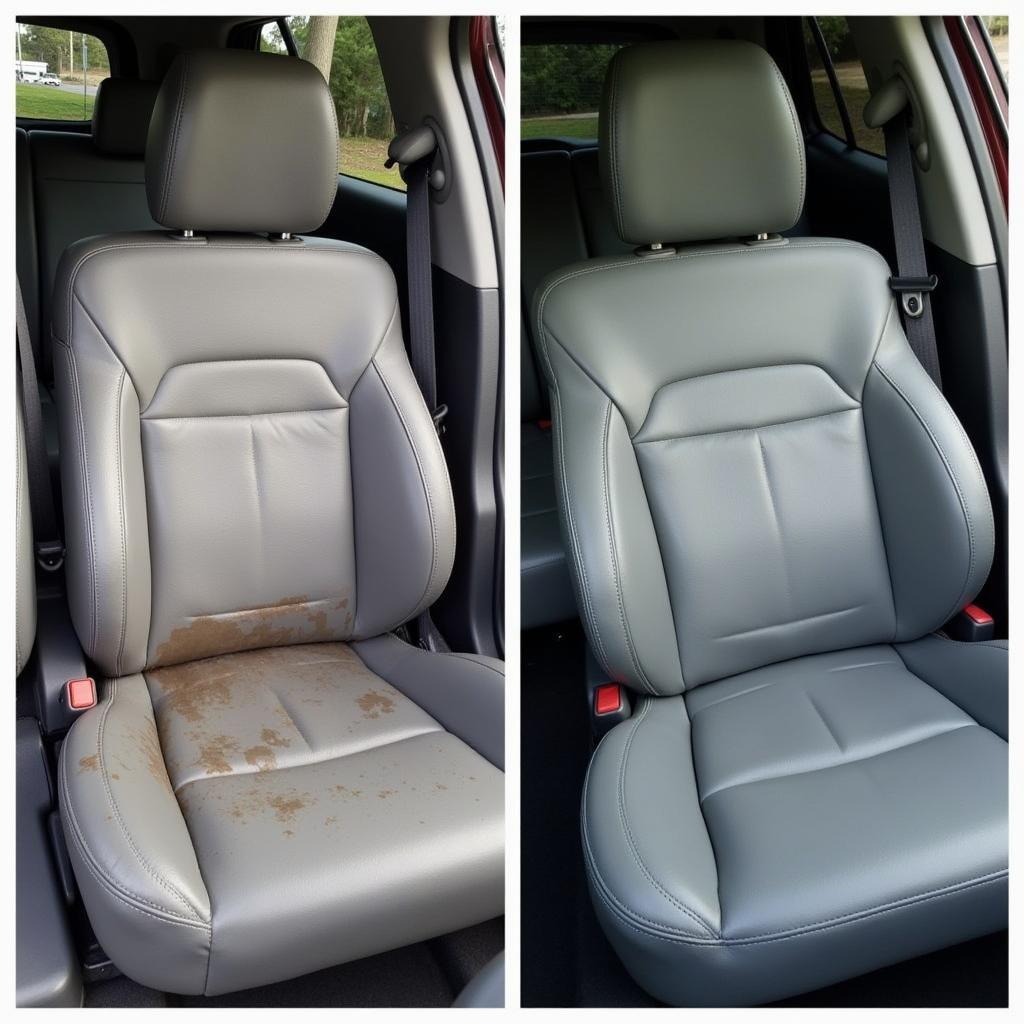 Before and After Deep Cleaning Car Seats