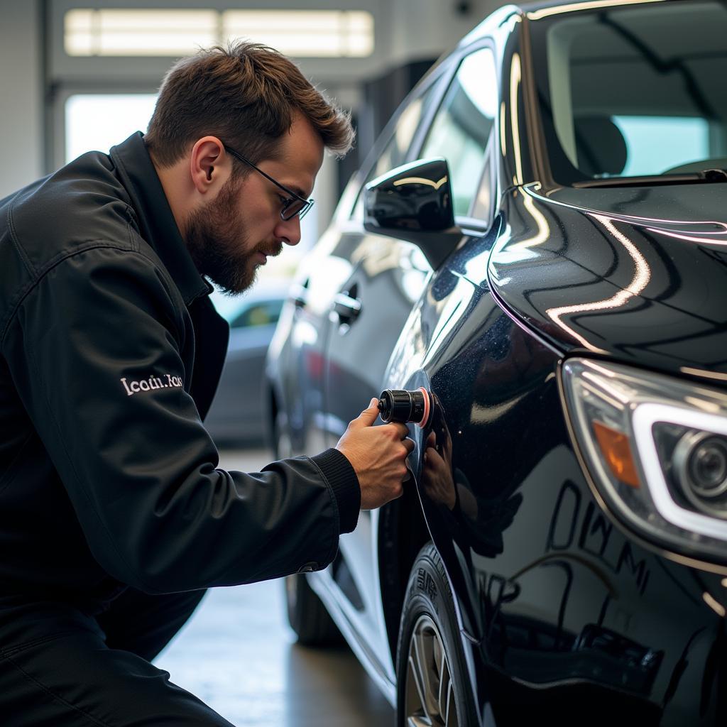 Denver Car Detailing Expert Demonstrating Paint Correction Techniques