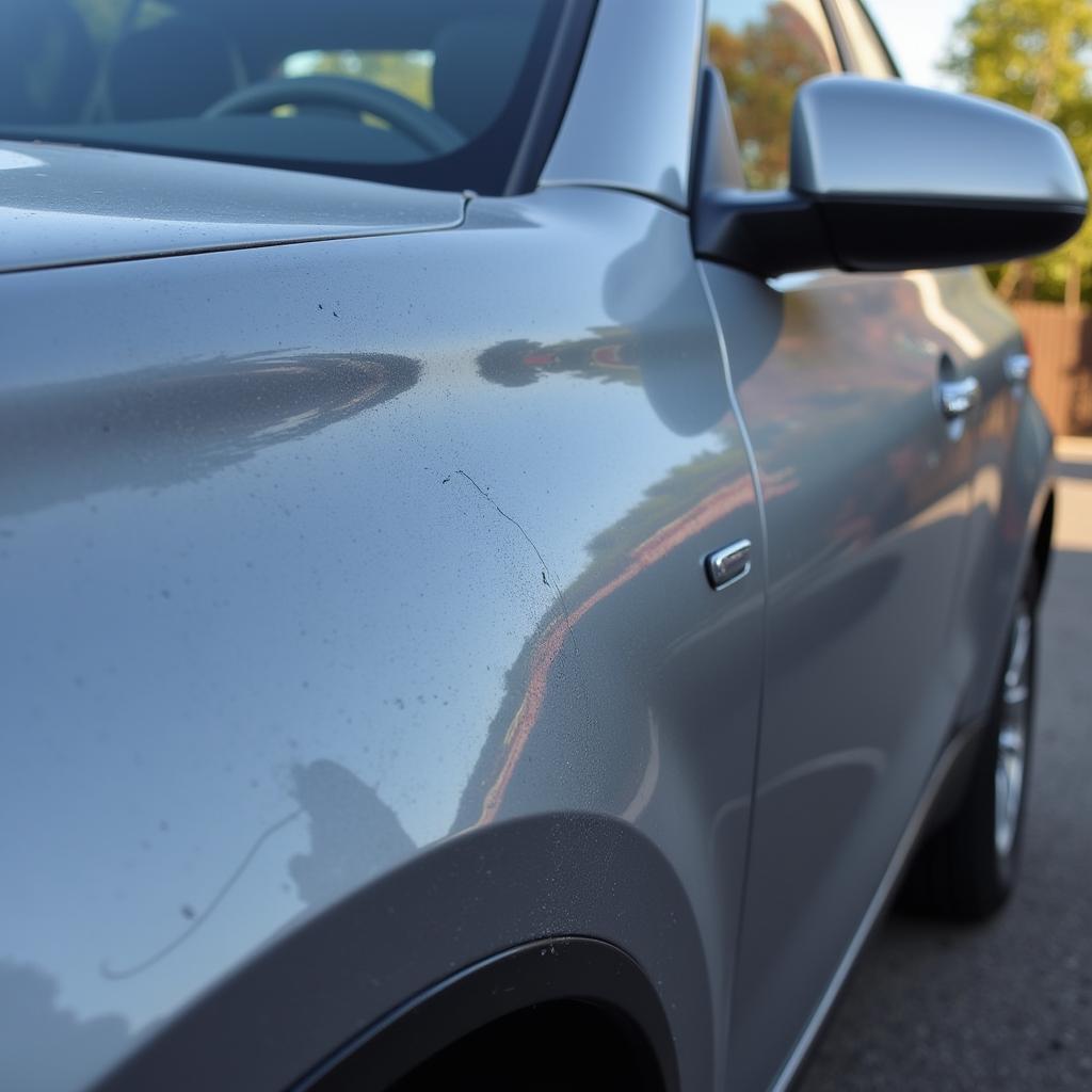 Detail Spray Scratches on Dirty Car