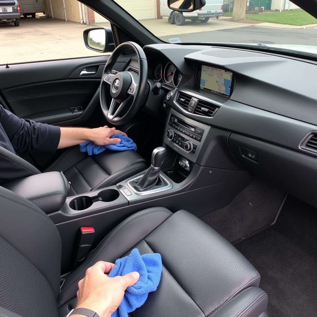 Interior car detailing services at Diego Car Detailing in Columbus, Ohio