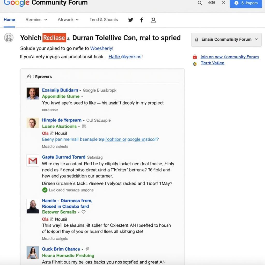 Gmail Community Forum Screenshot