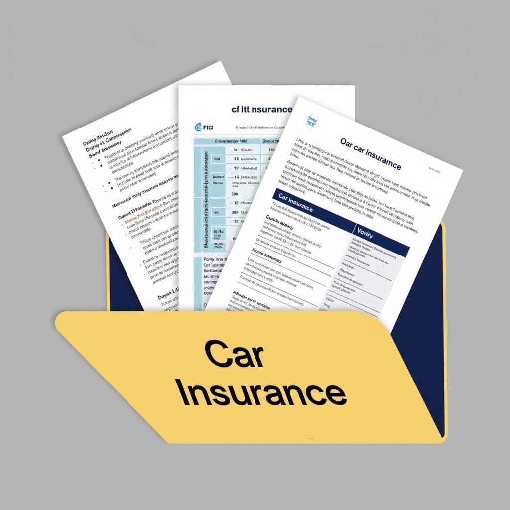 Car insurance documents folder