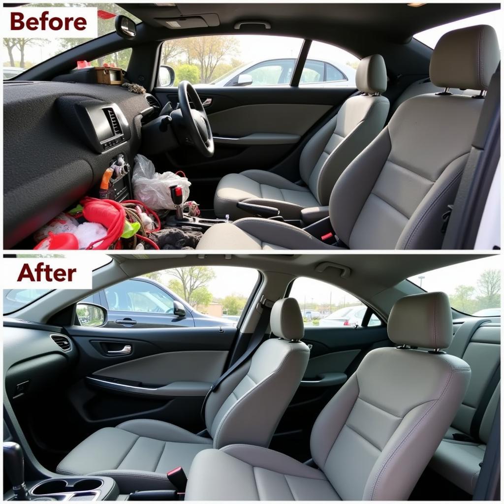 Interior Car Detailing Transformation: Before and After