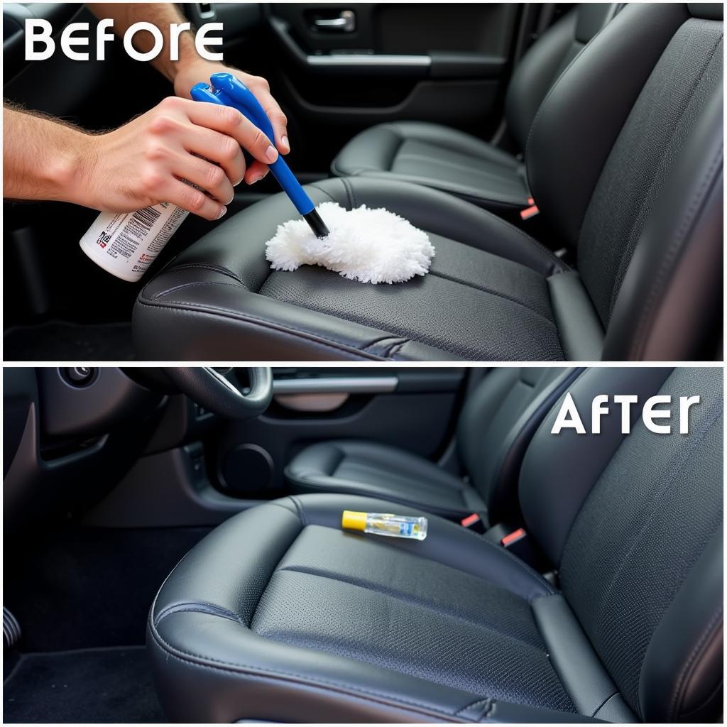 Deep Cleaning of Car Interior During Detailing