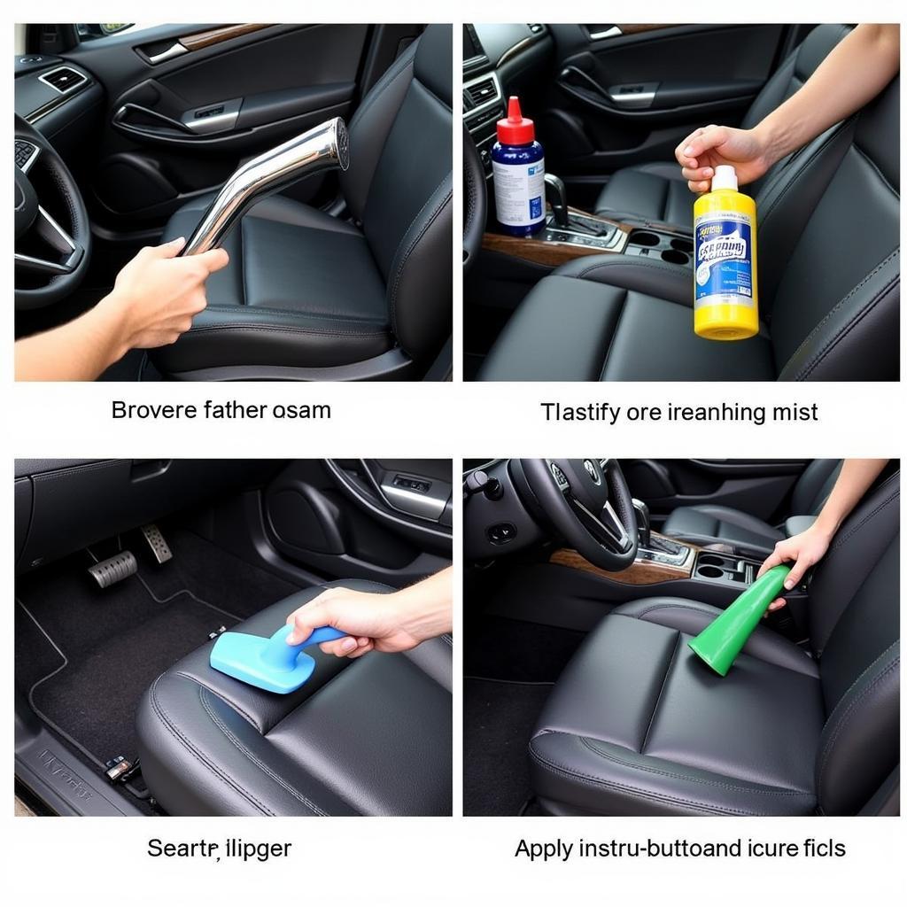 Interior Car Detailing Process in Action