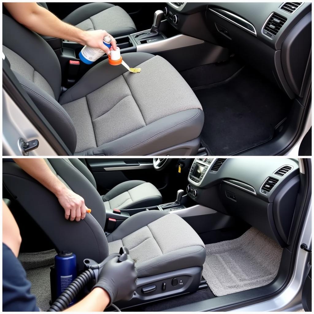 Interior Car Detailing Process: Cleaning Seats and Carpets