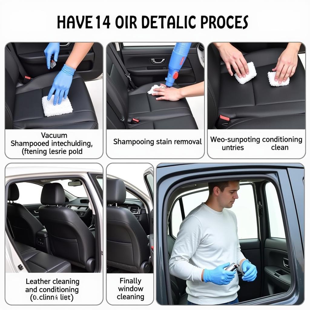 Interior Car Detailing Process in Spanaway