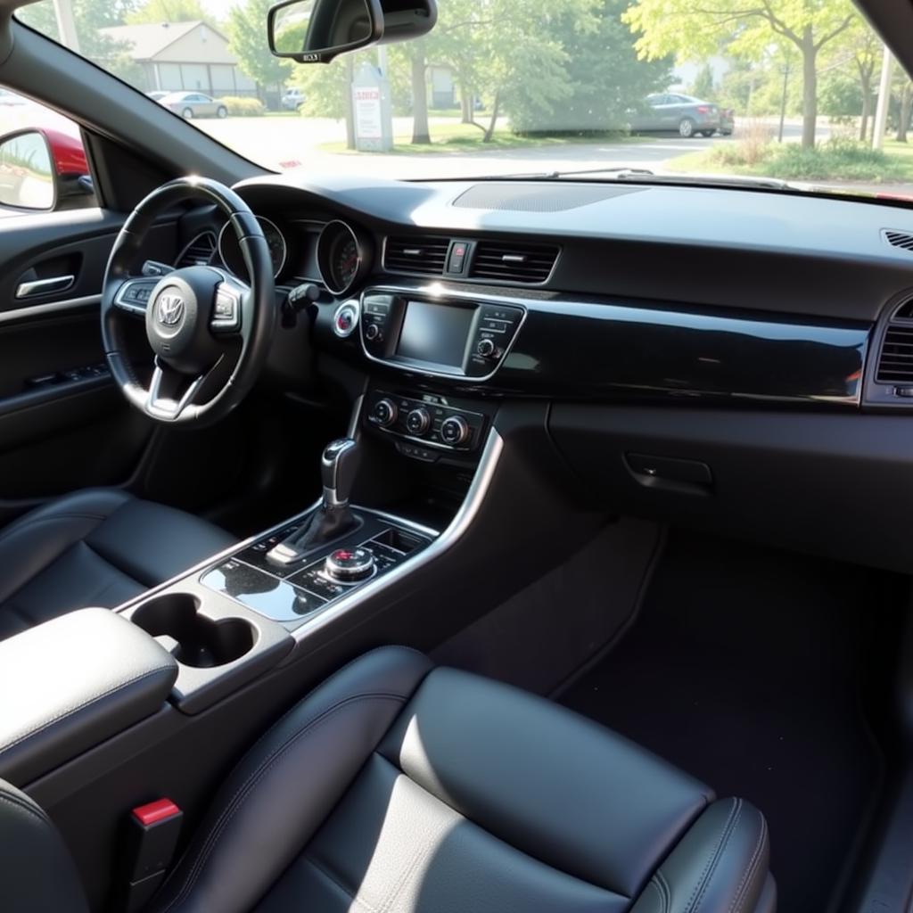 Detailing the interior of a car in West Chicago