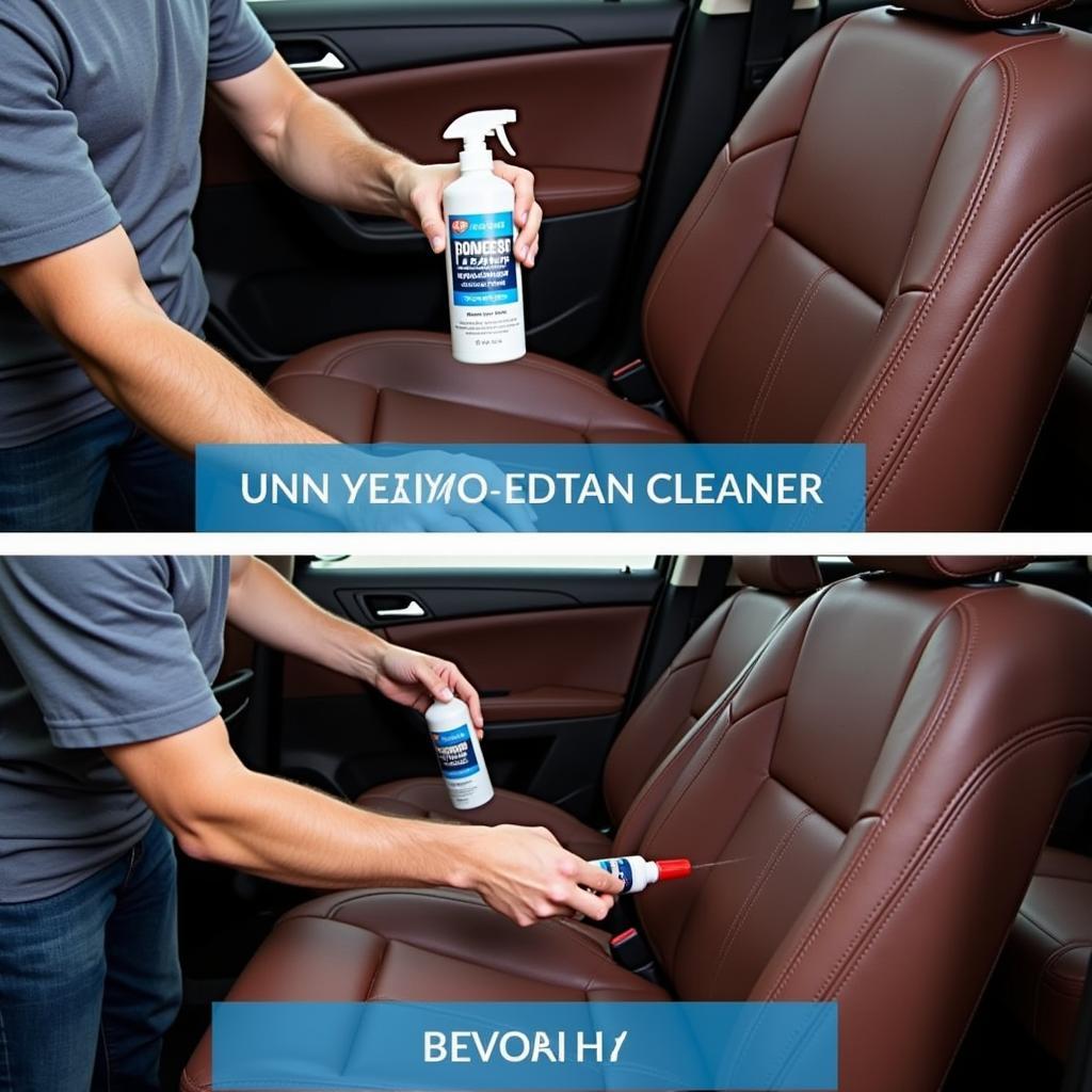 Leather Cleaner and Conditioner for Car Interior Detailing