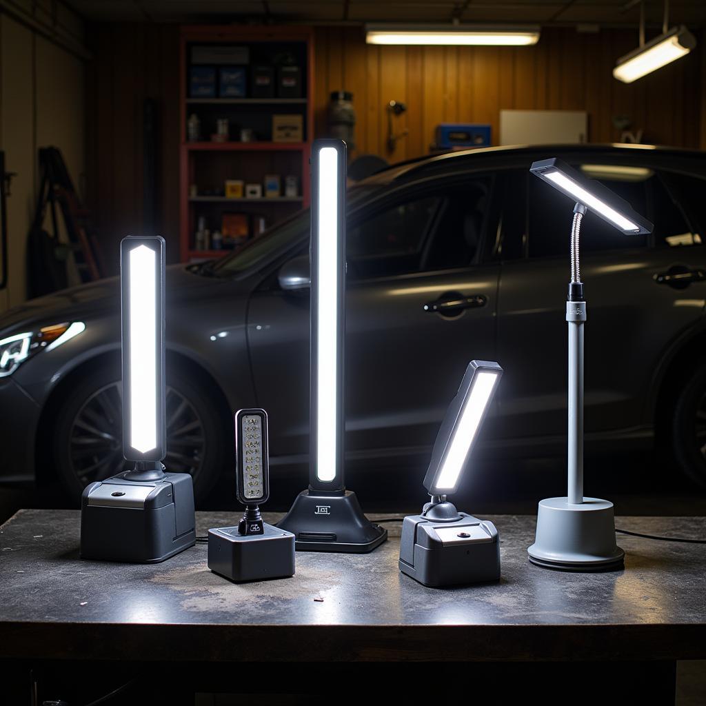 LED work lights for car detailing