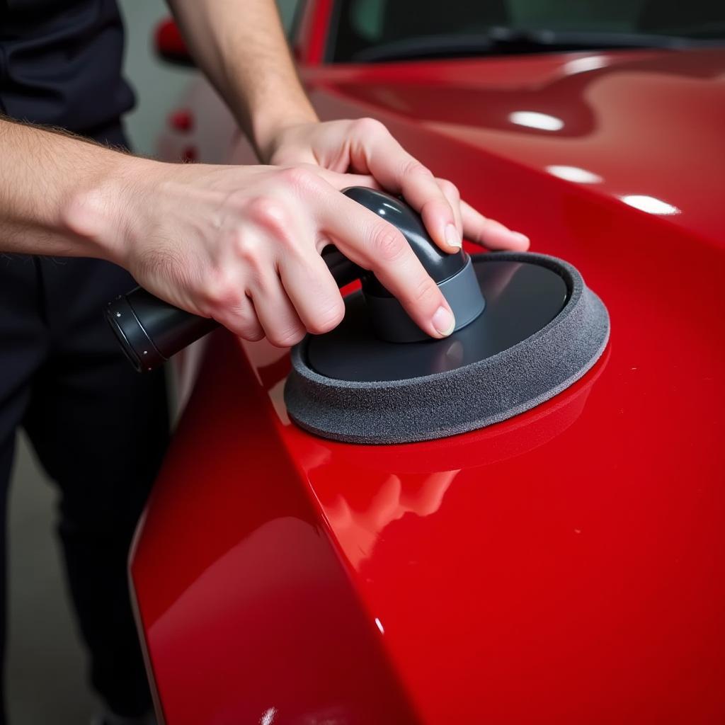 Applying Exterior Protectant During Car Detailing in Melbourne