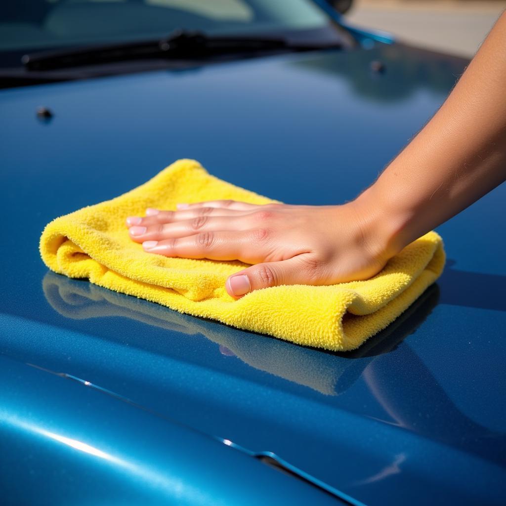 Microfiber Towel Polishing Car