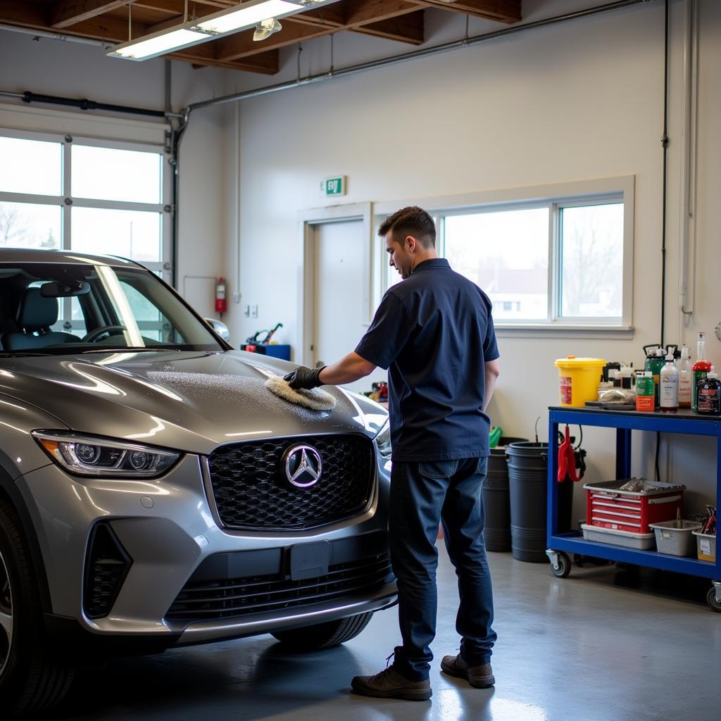 Missoula car detailing shop interior