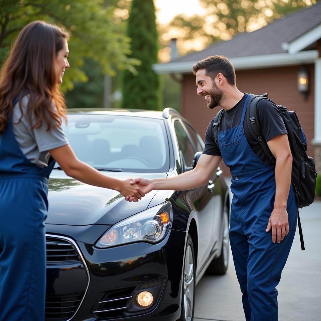 Tipping a Mobile Car Detailer