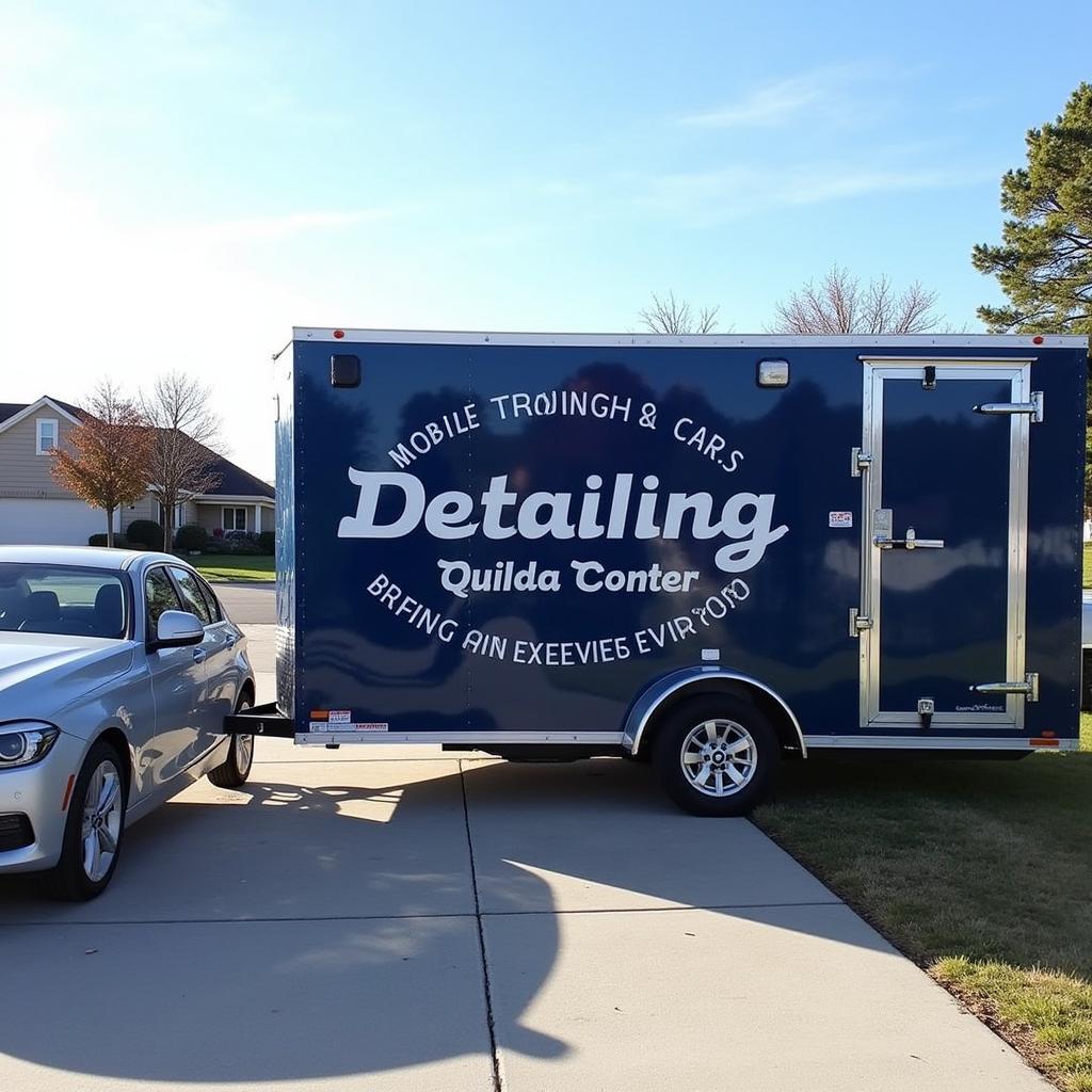 Mobile Detailing Trailer On Location