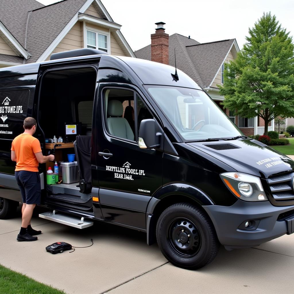 Mobile Detailing Van in Action