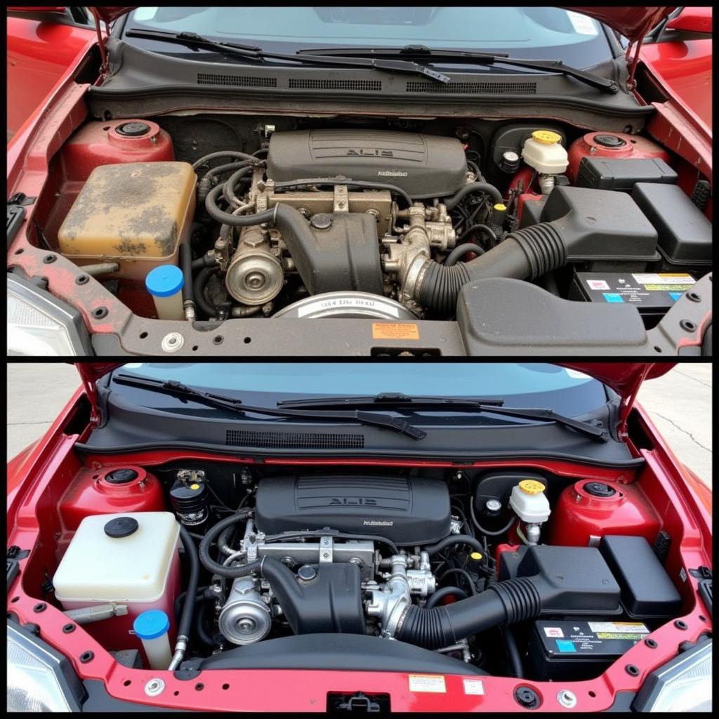 North Dallas car detail engine bay cleaning