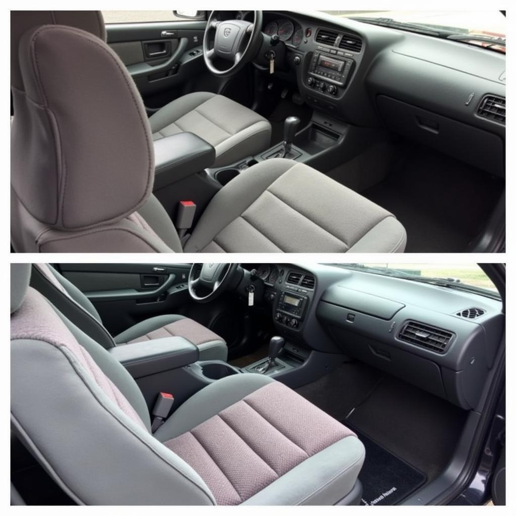 Revitalized Interior of an Older Car After Detailing