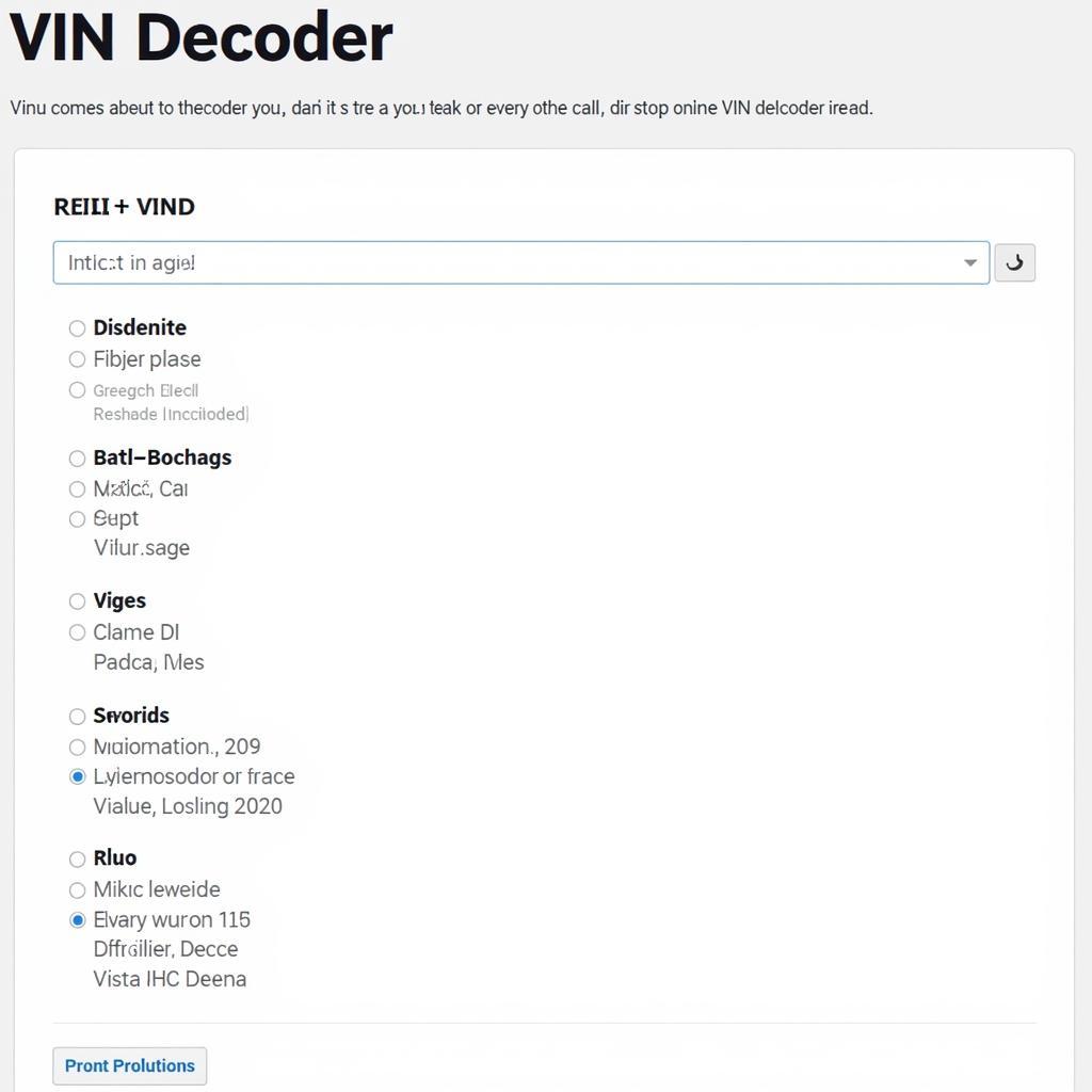 Using a VIN Decoder Website