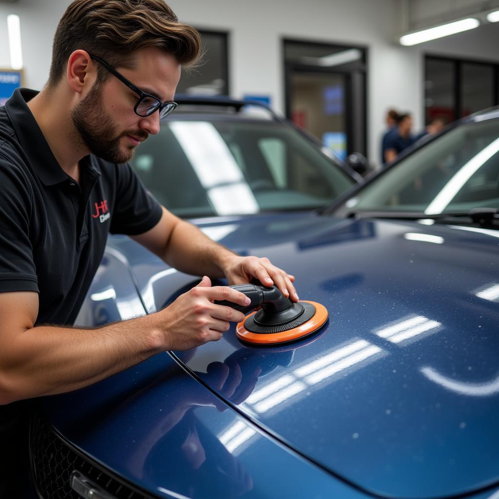 Applying Paint Protection Film on a Car