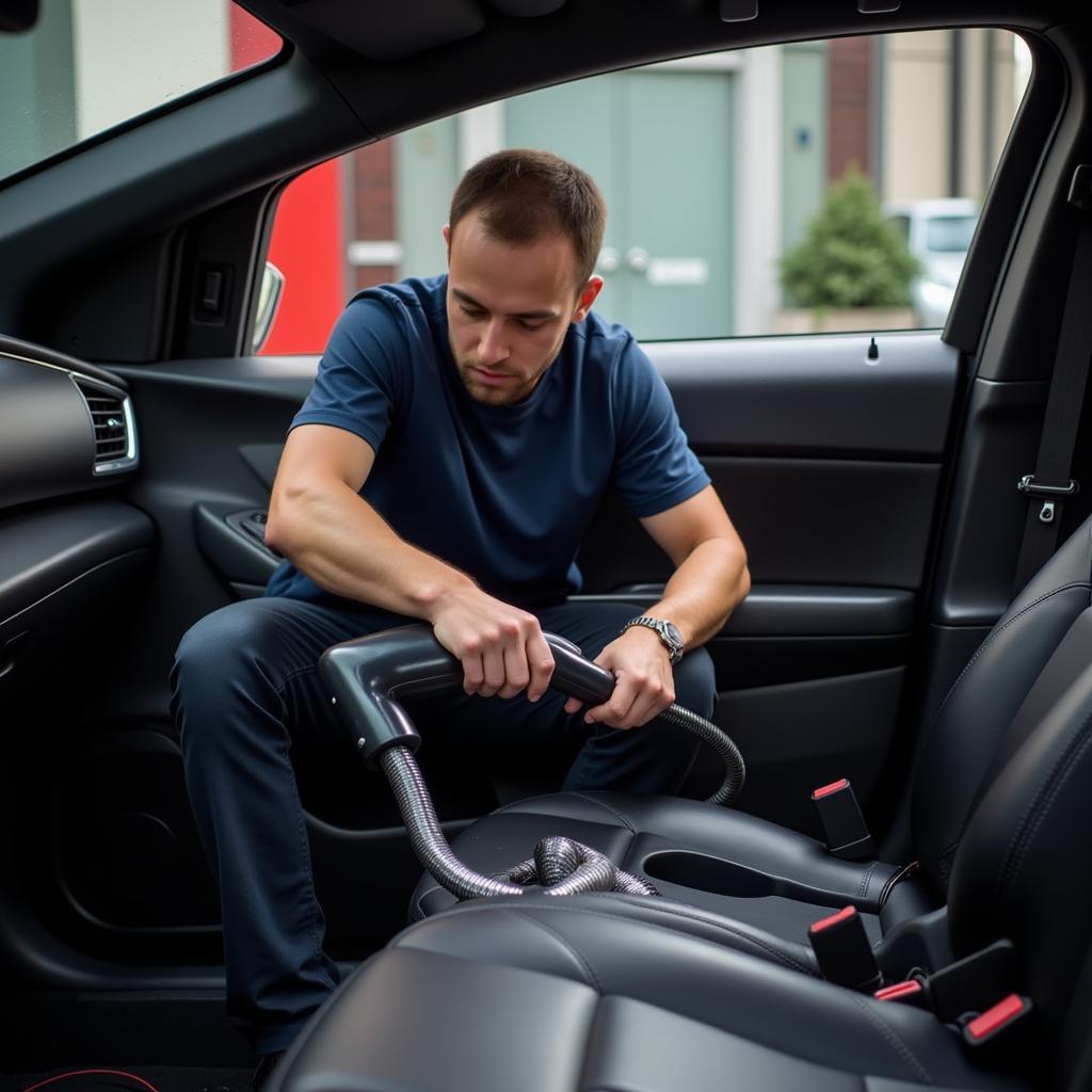 Professional Car Detailer Using Tornador Tool