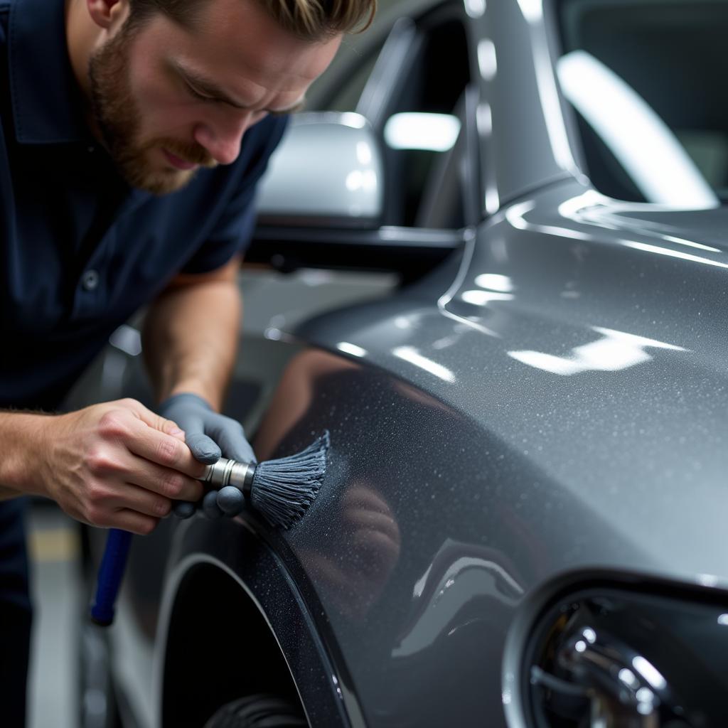 Professional Car Detailing in Progress