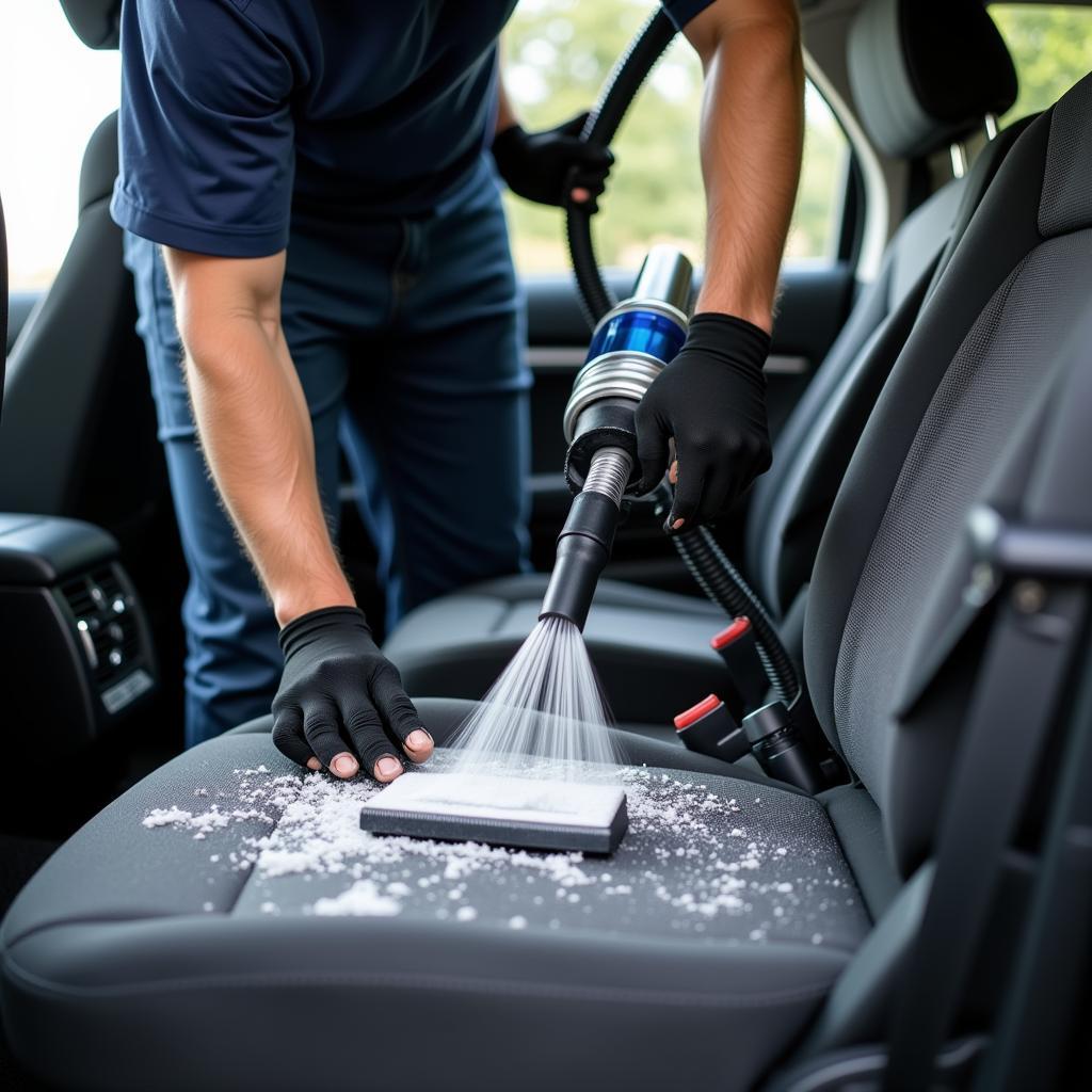 Professional Car Detailing Vacuum in Action