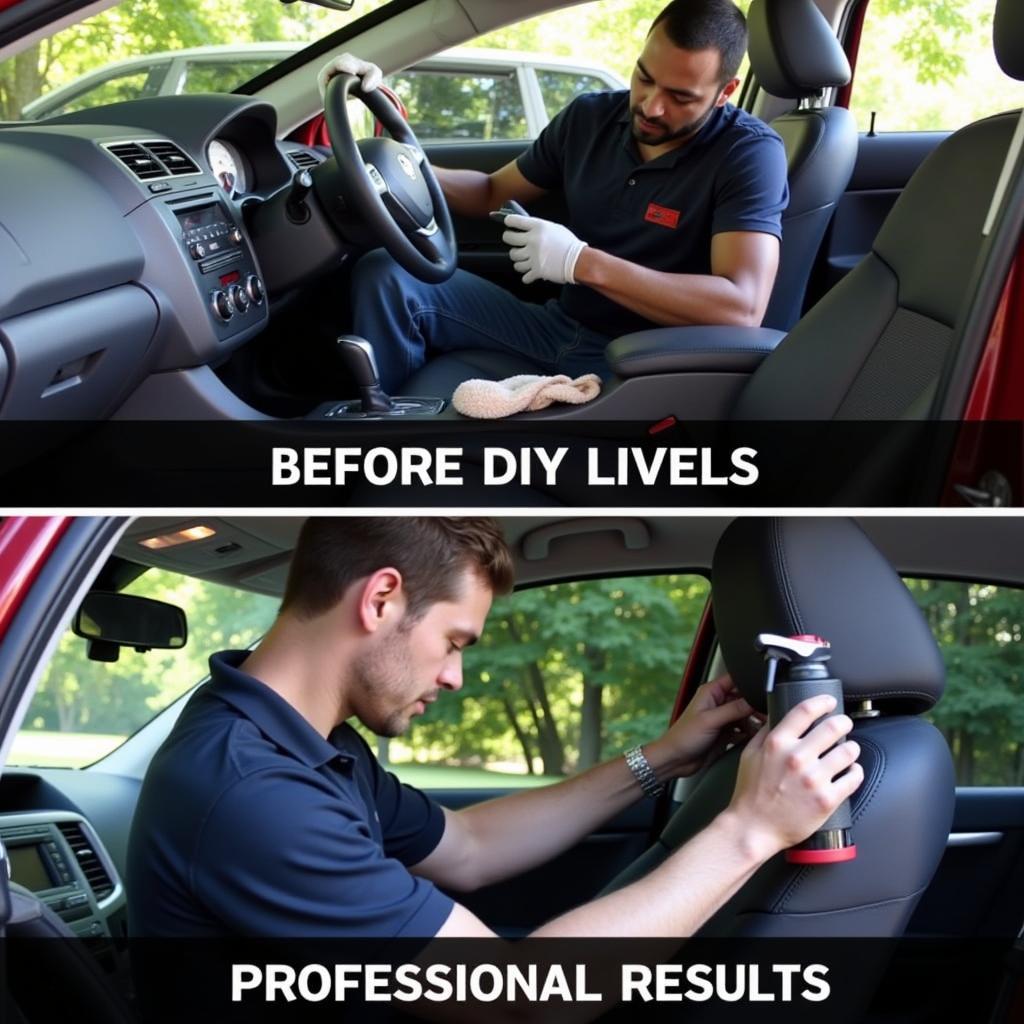 Professional car interior detailing