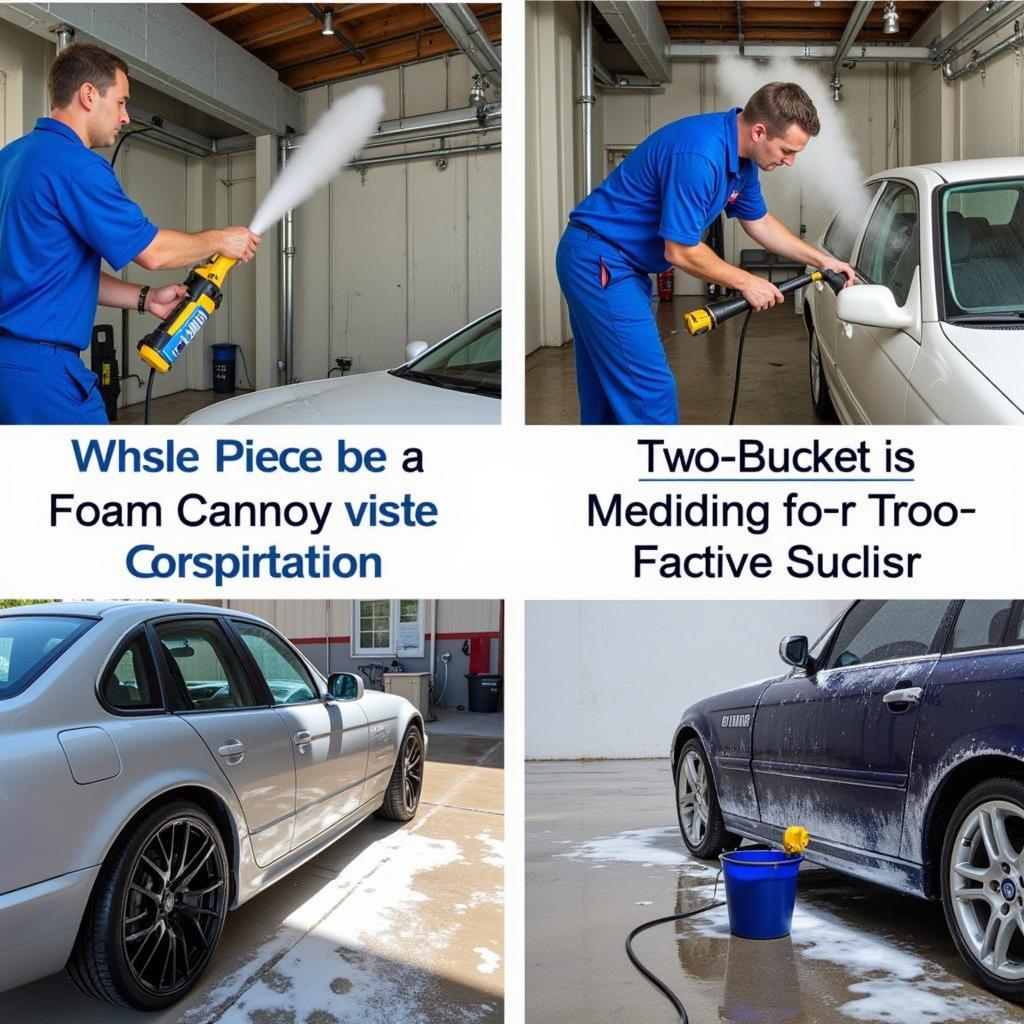 Professional Detailer Implementing Water-Saving Techniques During Car Wash